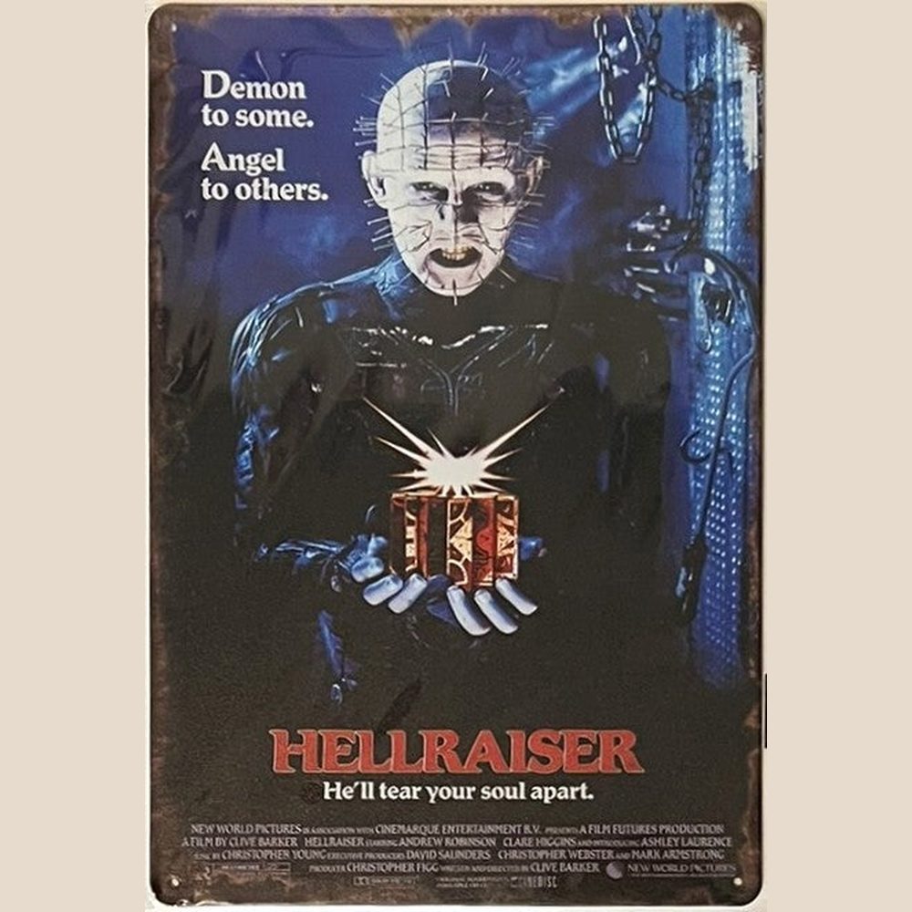 Hellraiser Movie Vintage Novelty metal sign, 8" x 12" Wall Art Home & Garden:Home Décor:Plaques & Signs Style Your Walls
